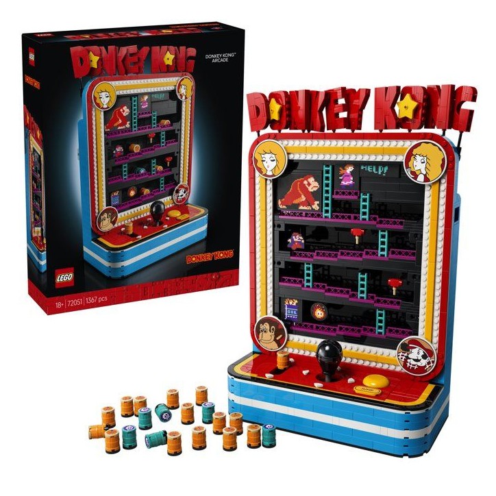 LEGO Donkey Kong Jeu d'Arcade Donkey Kong - Set pour Adulte - Maquette 3D Interactive - Produit Gaming Collector