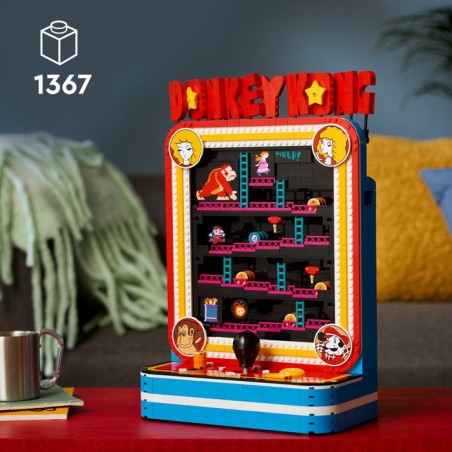 LEGO Donkey Kong Jeu d'Arcade Donkey Kong - Set pour Adulte - Maquette 3D Interactive - Produit Gaming Collector