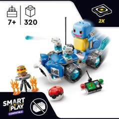 LEGO Pokémon 72156 - Set de construction compatible SMART Play™ - Carapuce, Aventure avec le buggy du Dresseur - Des 7 ans