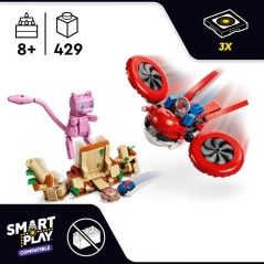 LEGO Pokémon 72161 - Set de construction compatible SMART Play™ - Mew, Recherche en drone - Des 8 ans