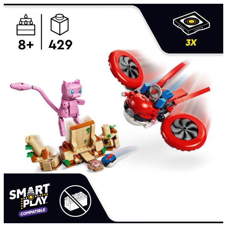 LEGO Pokémon 72161 - Set de construction compatible SMART Play™ - Mew, Recherche en drone - Des 8 ans LEGO Pokémon 72161 - Set de construction compatible SMART Play™ - Mew, Recherche en drone - Des 8 ans