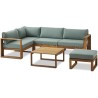 Salon de jardin d'angle modulable LEVATA OTTOMAN - Bois d'acacia FSC -
