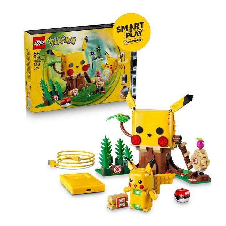 LEGO Pokémon 72164 - Set de construction SMART Play™ - Pikachu, Cabane d'entraînement - Set Tout-en-un - Des 7 ans LEGO Pokémon 72164 - Set de construction SMART Play™ - Pikachu, Cabane d'entraînement - Set Tout-en-un - Des 7 ans