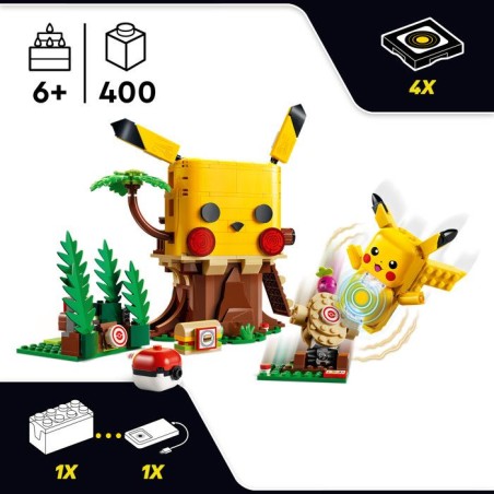 LEGO Pokémon 72164 - Set de construction SMART Play™ - Pikachu, Cabane d'entraînement - Set Tout-en-un - Des 7 ans