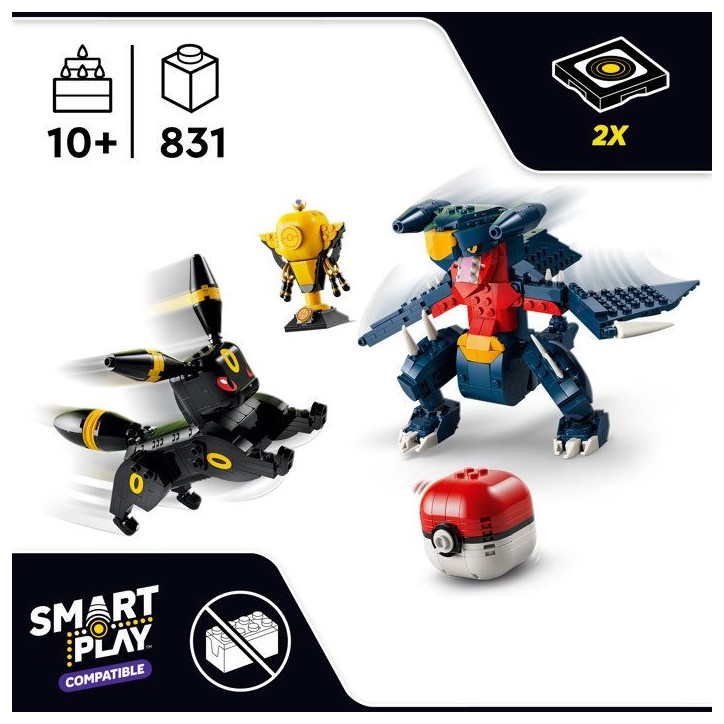 LEGO Pokémon 72165 - Set de construction compatible SMART Play™ - Noctali et Carchacrok, Combat - Des 10 ans LEGO Pokémon 72165 - Set de construction compatible SMART Play™ - Noctali et Carchacrok, Combat - Des 10 ans
