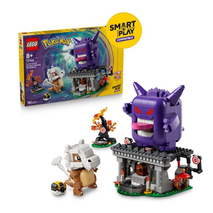 LEGO Pokémon 72166 - Set de construction compatible SMART Play™ - Ectoplasma et Osselait, Effrayant Affrontement - Des 7 ans LEGO Pokémon 72166 - Set de construction compatible SMART Play™ - Ectoplasma et Osselait, Effrayant Affrontement - Des 7 ans