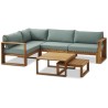 Salon de jardin d'angle modulable LEVATA OTTOMAN - Bois d'acacia FSC -