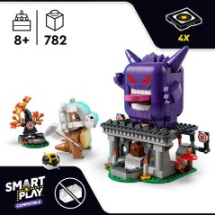 LEGO Pokémon 72166 - Set de construction compatible SMART Play™ - Ectoplasma et Osselait, Effrayant Affrontement - Des 7 ans