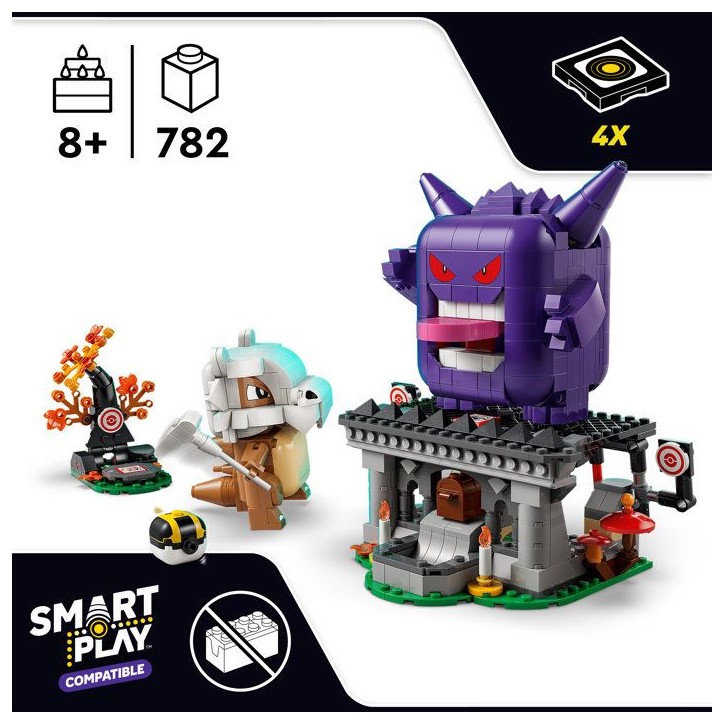 LEGO Pokémon 72166 - Set de construction compatible SMART Play™ - Ectoplasma et Osselait, Effrayant Affrontement - Des 7 ans LEGO Pokémon 72166 - Set de construction compatible SMART Play™ - Ectoplasma et Osselait, Effrayant Affrontement - Des 7 ans