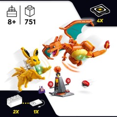 LEGO Pokémon 72167 - Set de construction Pokémon SMART Play™ - Dracaufeu et Voltali, Combat Ultime - Set Tout-en-un - Des 8