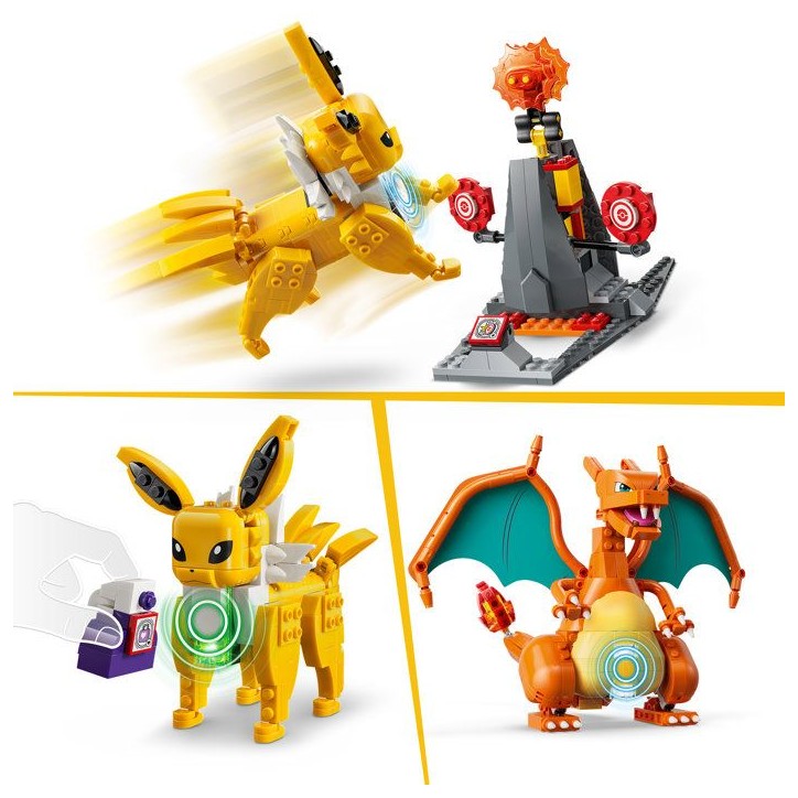 LEGO Pokémon 72167 - Set de construction Pokémon SMART Play™ - Dracaufeu et Voltali, Combat Ultime - Set Tout-en-un - Des 8 LEGO Pokémon 72167 - Set de construction Pokémon SMART Play™ - Dracaufeu et Voltali, Combat Ultime - Set Tout-en-un - Des 8