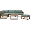 Salon de jardin d'angle modulable LEVATA OTTOMAN - Bois d'acacia FSC -