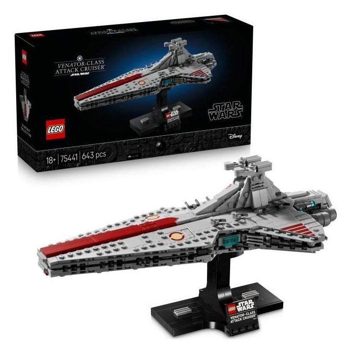LEGO Star Wars 75441 Le Croiseur d'Assaut de Classe Venator - Set pour Adulte - Vaisseau LEGO Star Wars 75441 Le Croiseur d'Assaut de Classe Venator - Set pour Adulte - Vaisseau