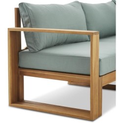 Salon de jardin d'angle modulable LEVATA OTTOMAN - Bois d'acacia FSC -