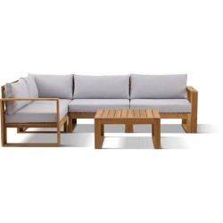 Salon de jardin d'angle modulable LEVATA CLASSIQUE - Bois d'acacia FSC