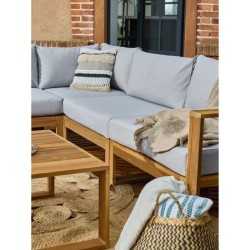 Salon de jardin d'angle modulable LEVATA CLASSIQUE - Bois d'acacia FSC