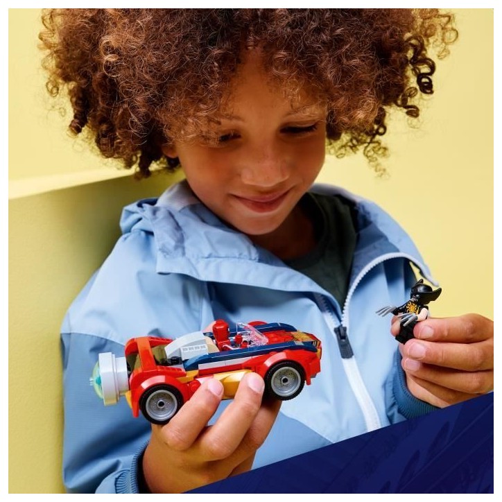 LEGO | Marvel 76336 Spider-Man et sa Voiture contre Wolverine Vénomisé - Jouet des 7 ans