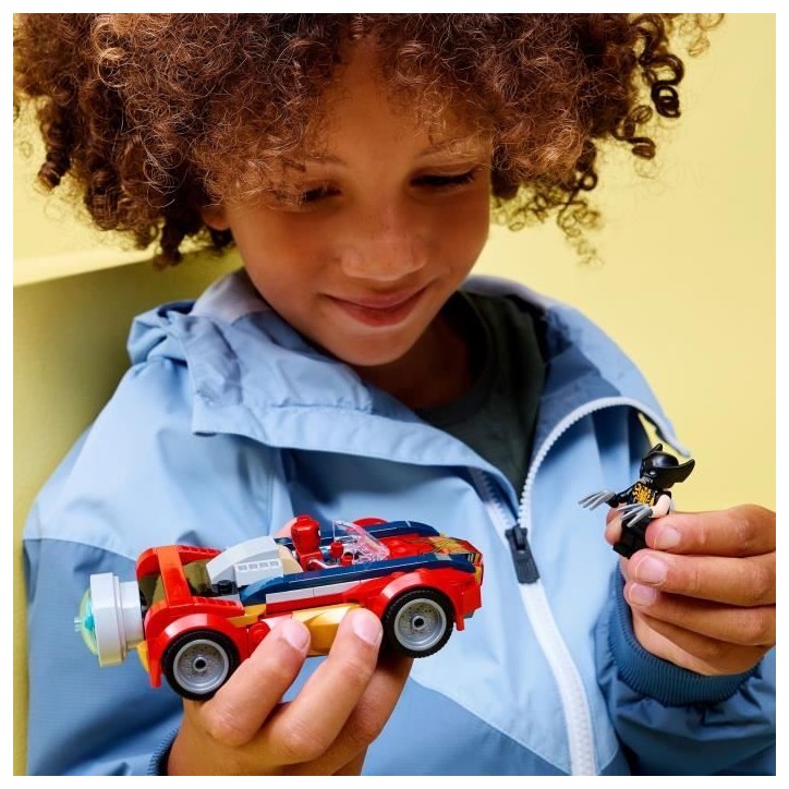 LEGO | Marvel 76336 Spider-Man et sa Voiture contre Wolverine Vénomisé - Jouet des 7 ans