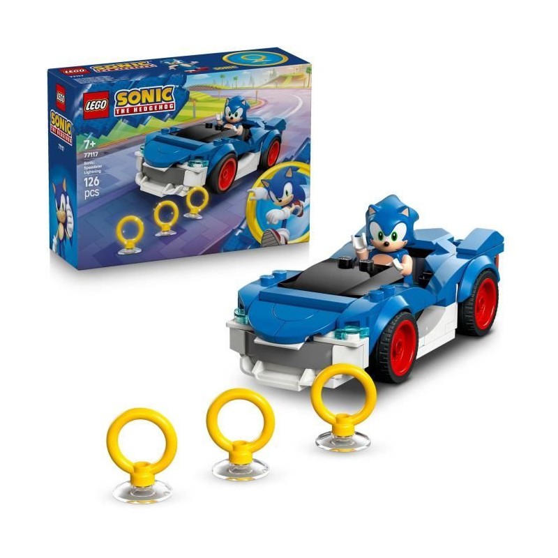 LEGO Sonic the Hedgehog 77117 Sonic : le Bolide Ultra-Rapide - Jouet d