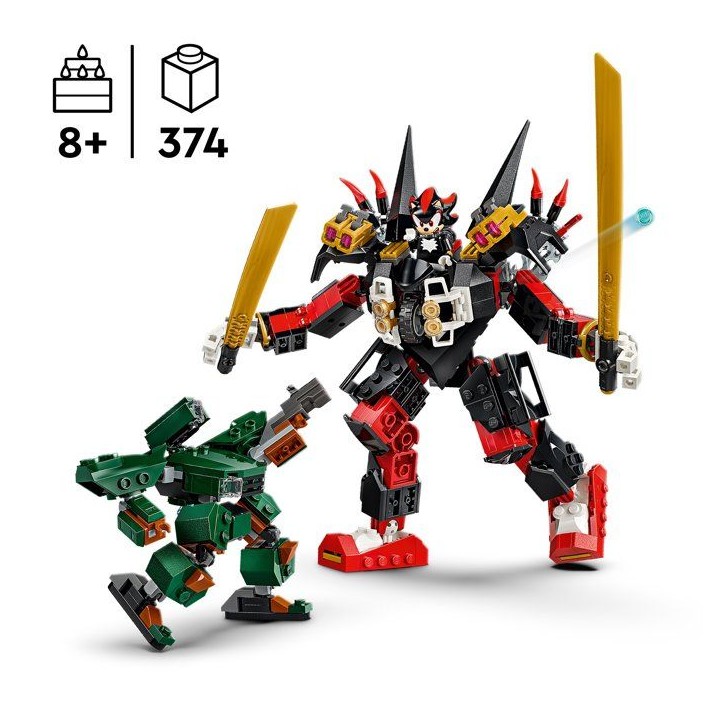 LEGO Sonic 77120 - Exclu Cdiscount - The Hedgehog™ Le Robot de Shadow Contre le G.U.N. Trooper - Jouet de Construction des 8 A