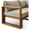 Salon de jardin d'angle modulable LEVATA OTTOMAN - Bois d'acacia FSC -