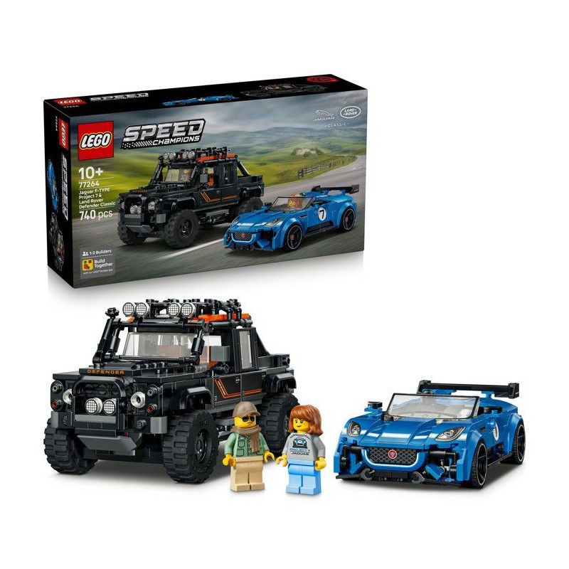 LEGO Speed Champions 77264 La Jaguar Project 7 et le Land Rover Defend