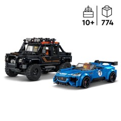 LEGO Speed Champions 77264 La Jaguar Project 7 et le Land Rover Defender - Voitures Jouets