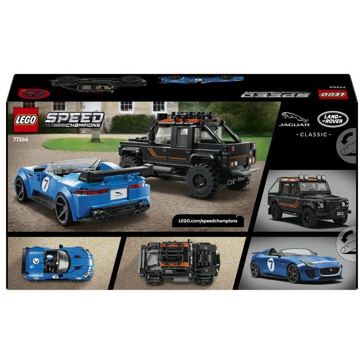 LEGO Speed Champions 77264 La Jaguar Project 7 et le Land Rover Defender - Voitures Jouets