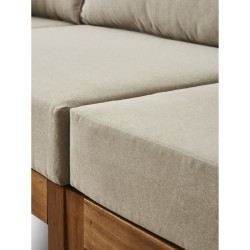 Salon de jardin d'angle modulable LEVATA OTTOMAN - Bois d'acacia FSC -