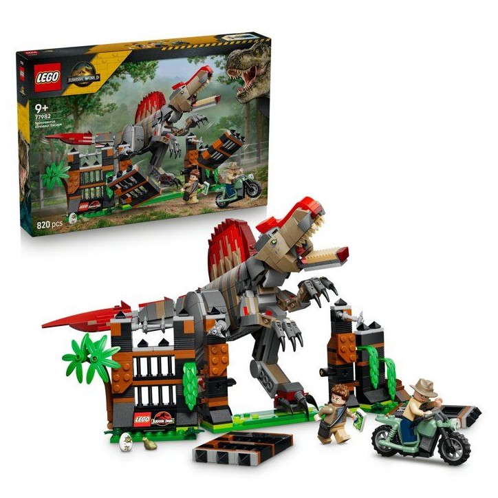 LEGO Jurassic World 77982 L'Évasion du Spinosaure - Dino Jouet des 9 ans - Idée de Cadeau LEGO Jurassic World 77982 L'Évasion du Spinosaure - Dino Jouet des 9 ans - Idée de Cadeau
