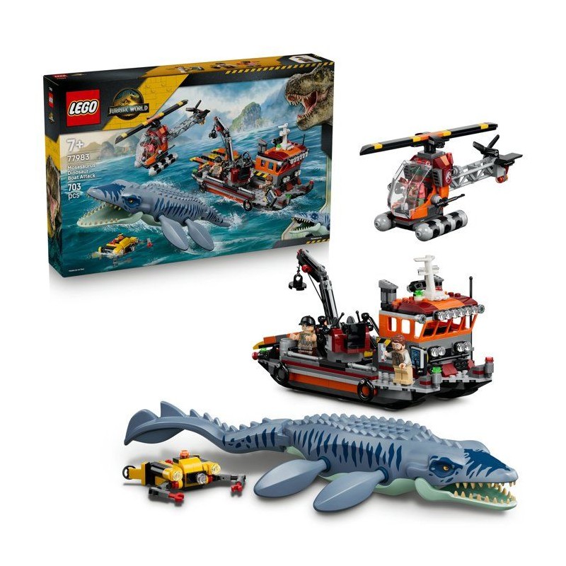LEGO Jurassic World 77983 L'Attaque du Bateau par le Mosasaure - Dino