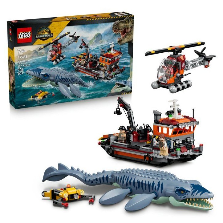 LEGO Jurassic World 77983 L'Attaque du Bateau par le Mosasaure - Dino Jouet des 7 ans LEGO Jurassic World 77983 L'Attaque du Bateau par le Mosasaure - Dino Jouet des 7 ans