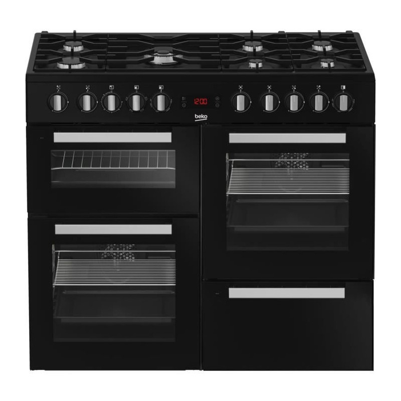 Piano de cuisson électrique BEKO - 6 gaz + 1 wok - 100 cm - PF335325D