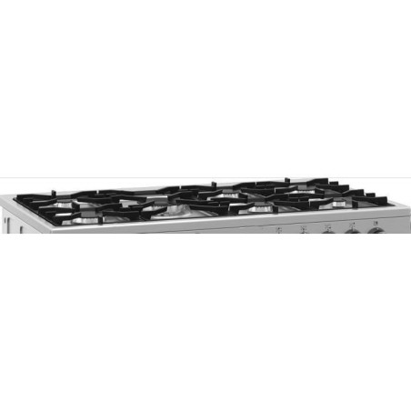 Piano de cuisson électrique BEKO - 6 gaz + 1 wok - 100 cm - PF335325DX - Inox