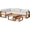 Salon de jardin d'angle modulable LEVATA OTTOMAN - Bois d'acacia FSC -