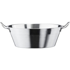 Bassine - LE PRATIQUE - Inox - Ø 38 cm - 9 L - 2 anses