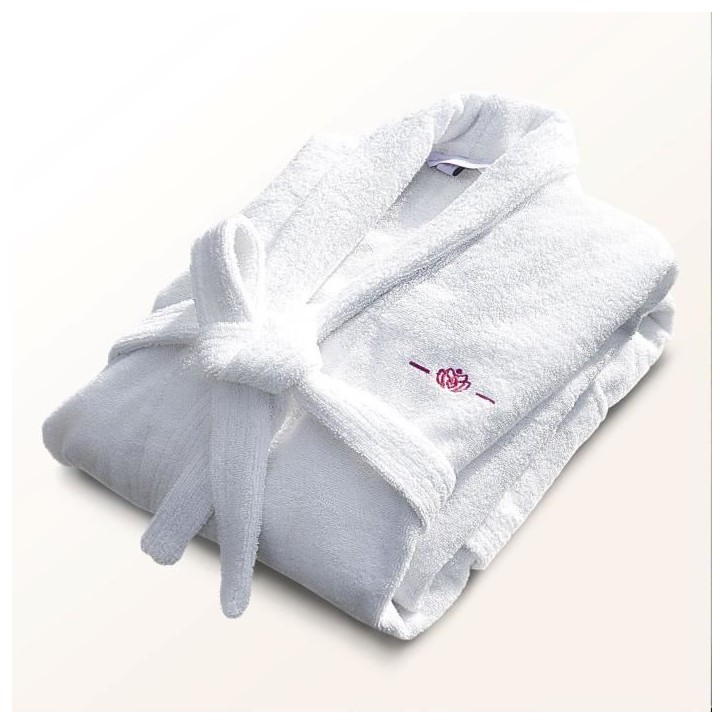 Peignoir - LE TEMPS D'UN BAIN - Taille S - 100% Coton 500g/m² - Doux, Absorbant, Unisexe - Blanc Peignoir - LE TEMPS D'UN BAIN - Taille S - 100% Coton 500g/m² - Doux, Absorbant, Unisexe - Blanc