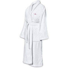Peignoir - LE TEMPS D'UN BAIN - Taille S - 100% Coton 500g/m² - Doux, Absorbant, Unisexe - Blanc