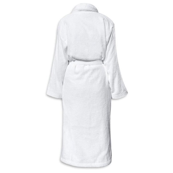 Peignoir - LE TEMPS D'UN BAIN - Taille S - 100% Coton 500g/m² - Doux, Absorbant, Unisexe - Blanc Peignoir - LE TEMPS D'UN BAIN - Taille S - 100% Coton 500g/m² - Doux, Absorbant, Unisexe - Blanc