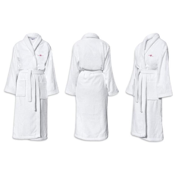 Peignoir - LE TEMPS D'UN BAIN - Taille S - 100% Coton 500g/m² - Doux, Absorbant, Unisexe - Blanc Peignoir - LE TEMPS D'UN BAIN - Taille S - 100% Coton 500g/m² - Doux, Absorbant, Unisexe - Blanc