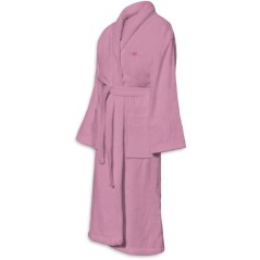 Peignoir - LE TEMPS D'UN BAIN - Taille S - 100% Coton 500g/m² - Doux, Absorbant, Unisexe - Rose