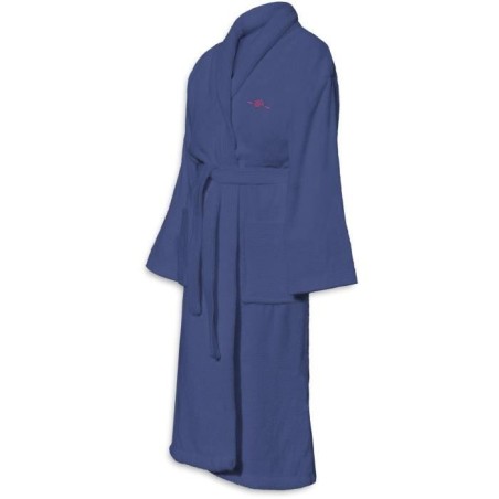 Peignoir - LE TEMPS D'UN BAIN - Taille S - 100% Coton 500g/m² - Doux, Absorbant, Unisexe - Bleu