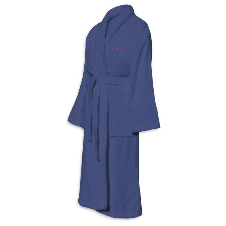 Peignoir - LE TEMPS D'UN BAIN - Taille S - 100% Coton 500g/m² - Doux, Absorbant, Unisexe - Bleu Peignoir - LE TEMPS D'UN BAIN - Taille S - 100% Coton 500g/m² - Doux, Absorbant, Unisexe - Bleu