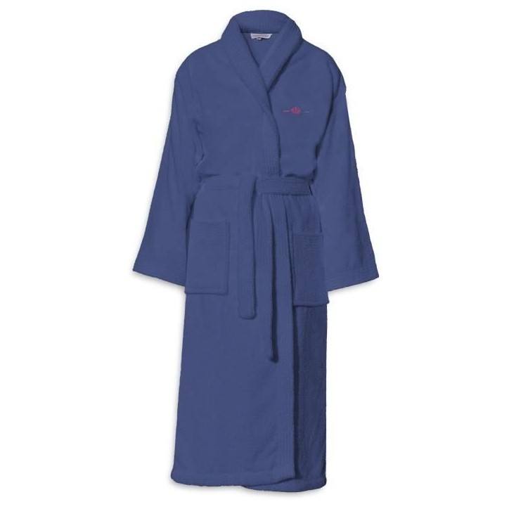 Peignoir - LE TEMPS D'UN BAIN - Taille S - 100% Coton 500g/m² - Doux, Absorbant, Unisexe - Bleu Peignoir - LE TEMPS D'UN BAIN - Taille S - 100% Coton 500g/m² - Doux, Absorbant, Unisexe - Bleu