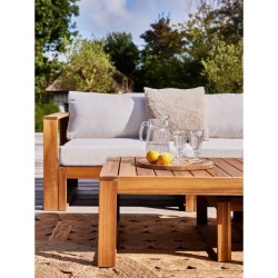 Salon de jardin d'angle modulable LEVATA OTTOMAN - Bois d'acacia FSC -