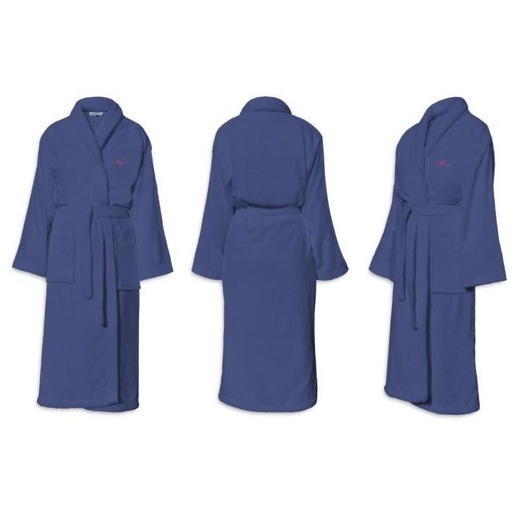 Peignoir - LE TEMPS D'UN BAIN - Taille S - 100% Coton 500g/m² - Doux, Absorbant, Unisexe - Bleu Peignoir - LE TEMPS D'UN BAIN - Taille S - 100% Coton 500g/m² - Doux, Absorbant, Unisexe - Bleu