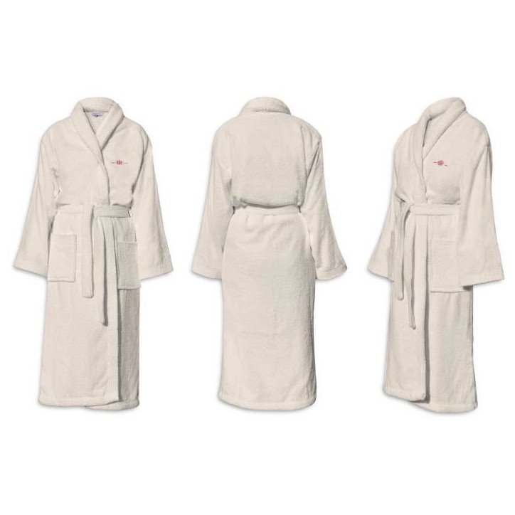 Peignoir - LE TEMPS D'UN BAIN - Taille S - 100% Coton 500g/m² - Doux, Absorbant, Unisexe - Ecru Peignoir - LE TEMPS D'UN BAIN - Taille S - 100% Coton 500g/m² - Doux, Absorbant, Unisexe - Ecru