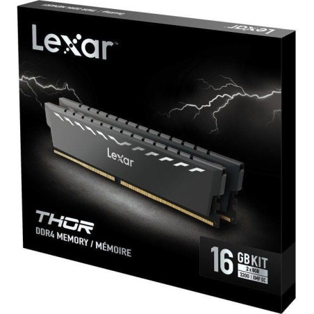 Barrette Mémoire - LEXAR THOR - DDR4 3200 - UDIMM XMP - 16 Go (2x 8Go) - Dissipateur thermique