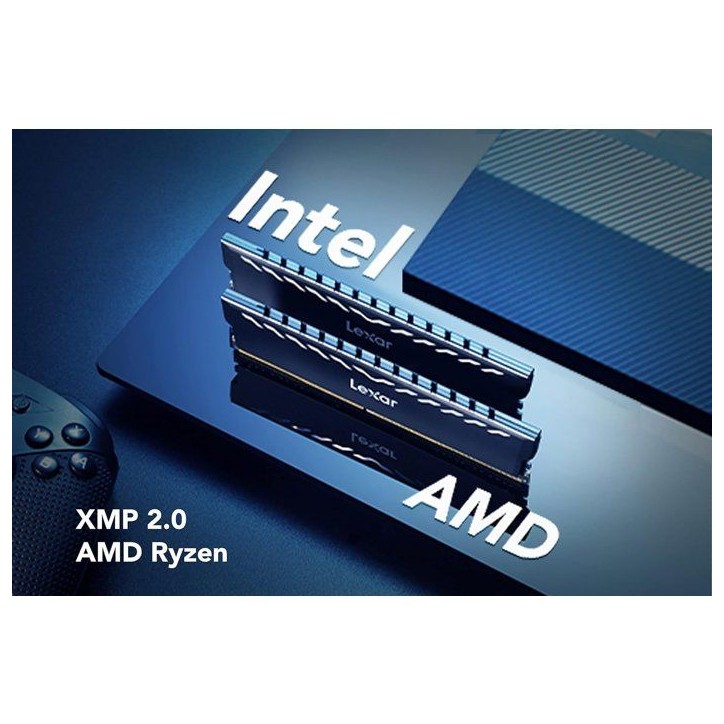 Barrette Mémoire - LEXAR THOR - DDR4 3200 - UDIMM XMP - 16 Go (2x 8Go) - Dissipateur thermique Barrette Mémoire - LEXAR THOR - DDR4 3200 - UDIMM XMP - 16 Go (2x 8Go) - Dissipateur thermique