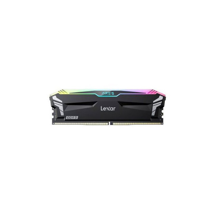 Barrette Mémoire - LEXAR Ares - DDR5 7200 - CL34 1.4 V - 32 Go (2x 16 Go) - Dissipateur thermique + RGB - Noir Barrette Mémoire - LEXAR Ares - DDR5 7200 - CL34 1.4 V - 32 Go (2x 16 Go) - Dissipateur thermique + RGB - Noir